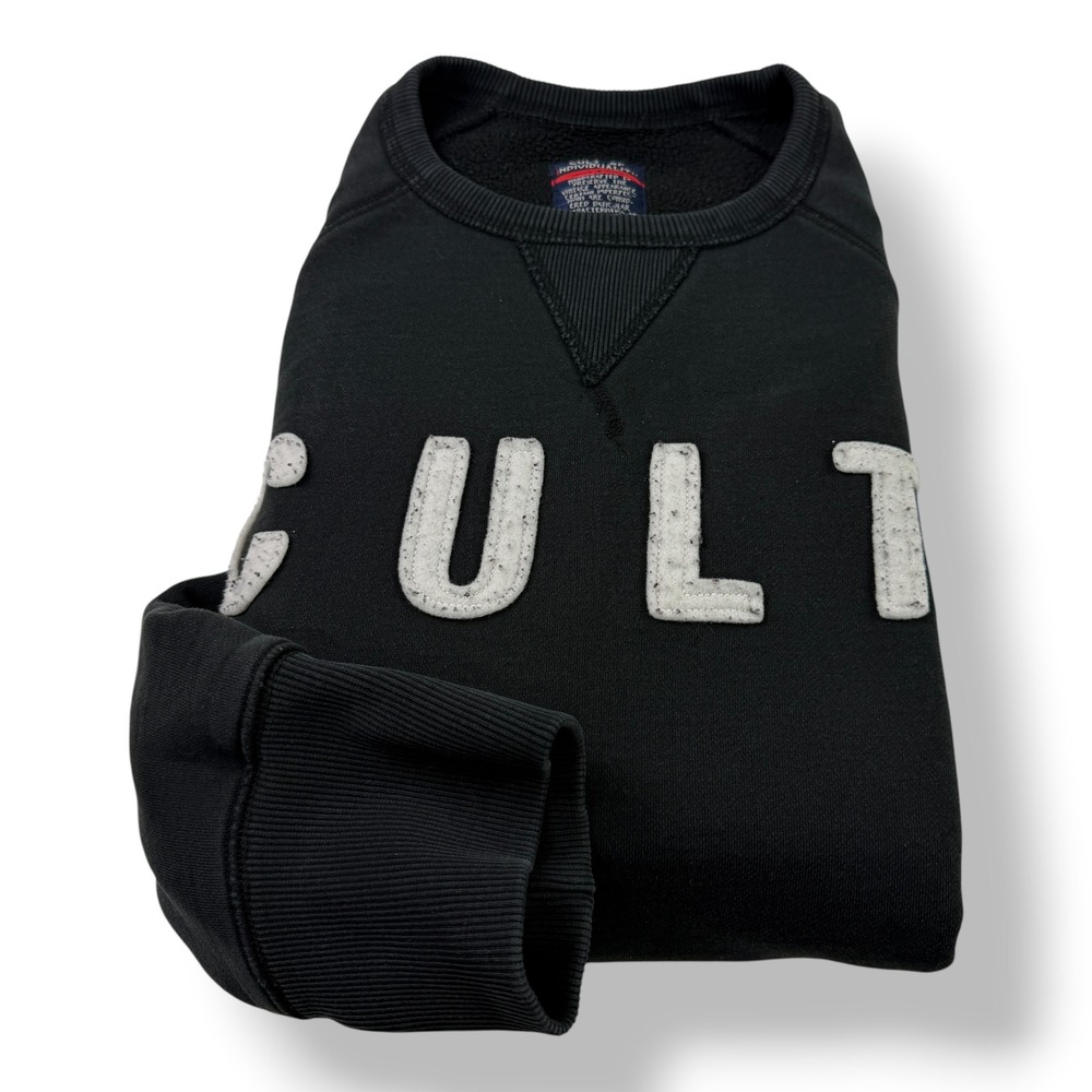 Cult of Individuality Mens Black CULT Graphic Sweatshirt 2XL 649-14B-K08C Raglan
